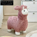 Fluffy Sheep Kids Animal Stool Chair - Soft Plush Upholstered Children's Furniture