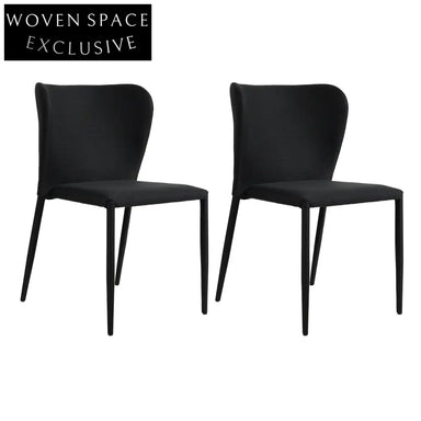 Foley Dining Chair Set of 2 - Black