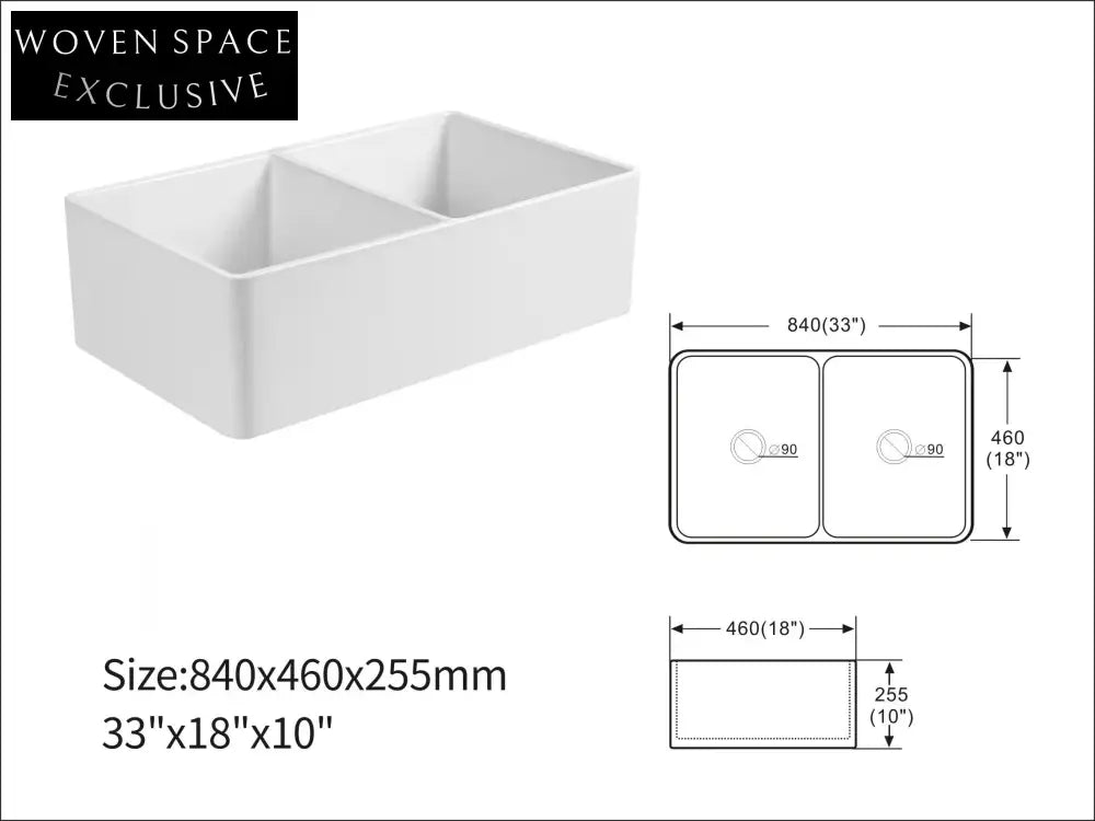 Francesco Semi-Embedded Ceramic Sink Single Trough Vegetable Basin