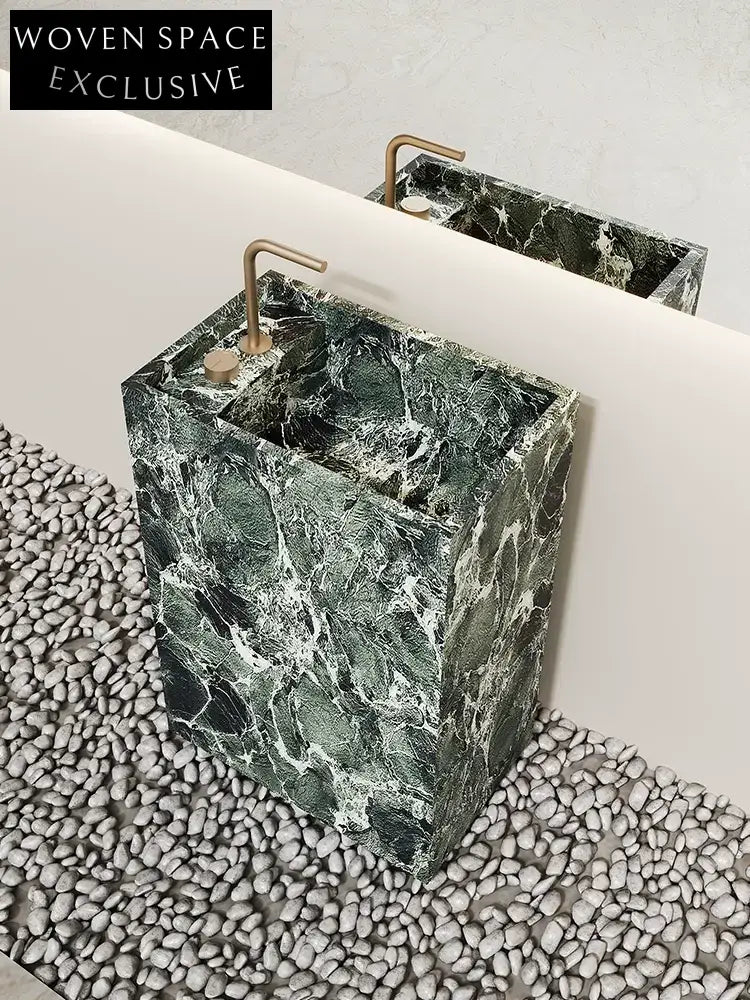 Francis Fish Belly White Marble Pedestal Basin