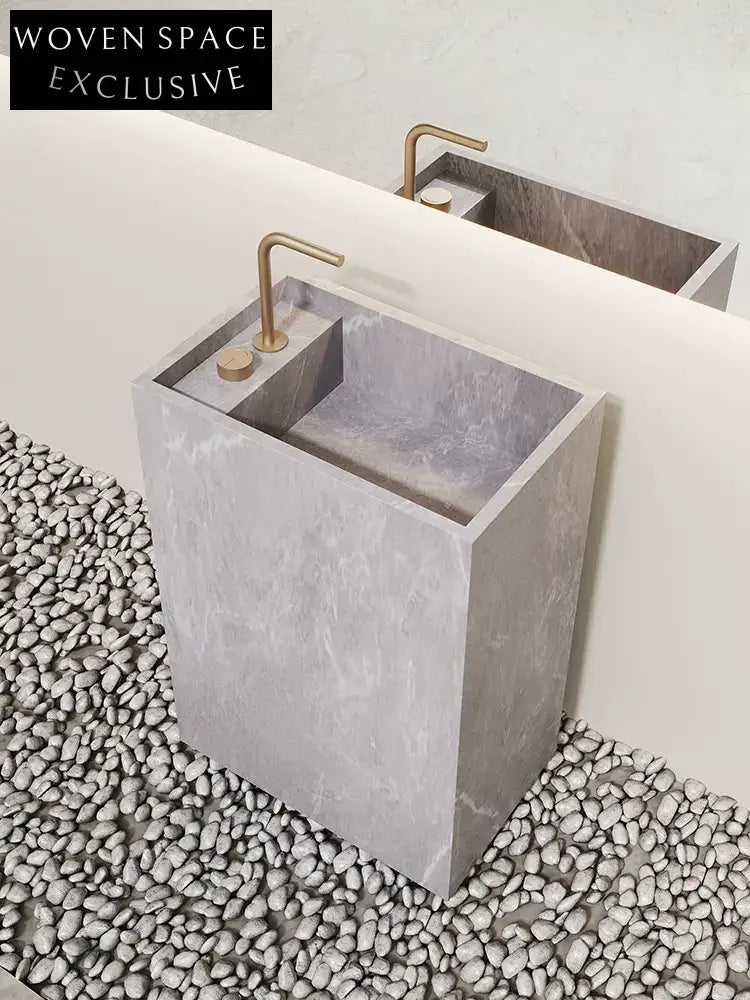 Francis Fish Belly White Marble Pedestal Basin