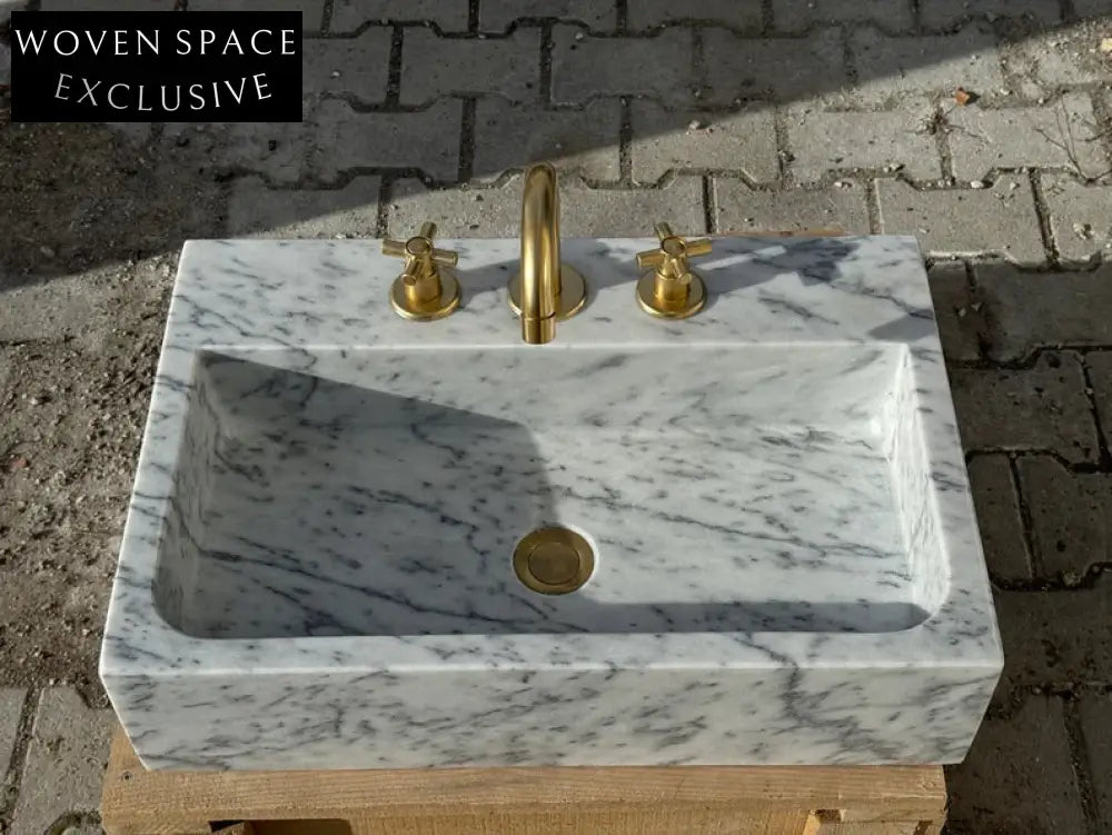 Frédérique Carrara Marble Bathroom Sink