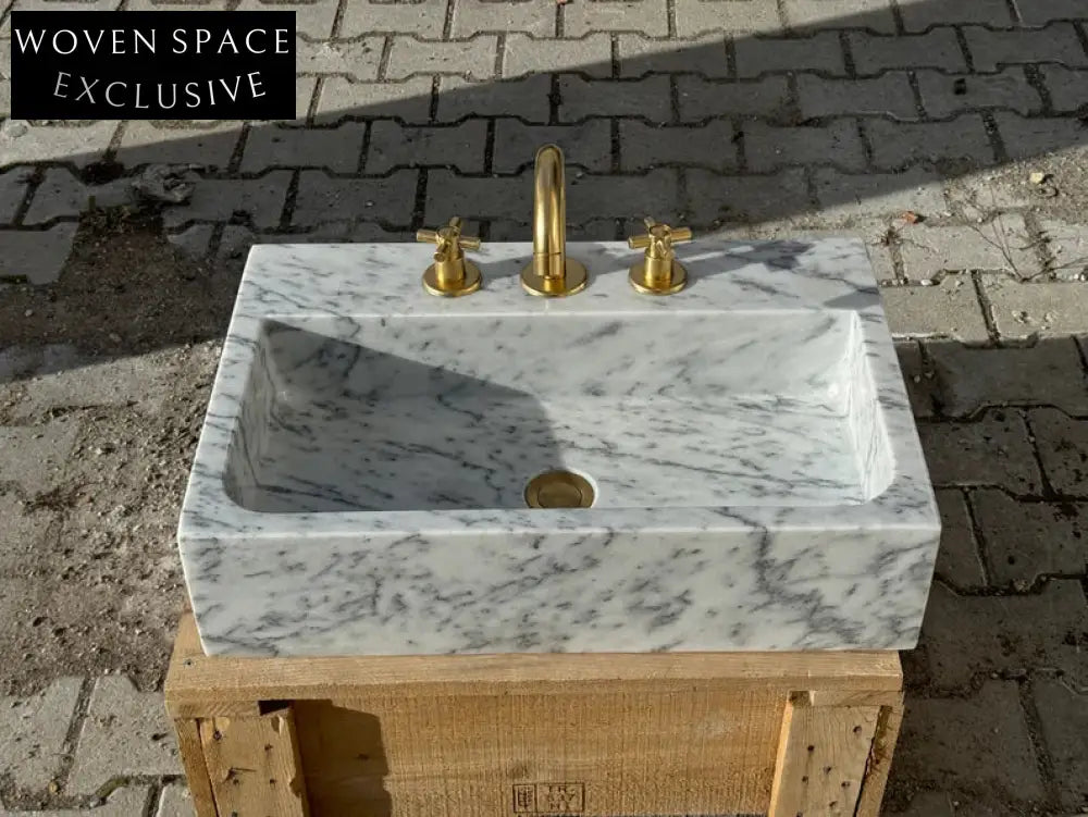 Frédérique Carrara Marble Bathroom Sink