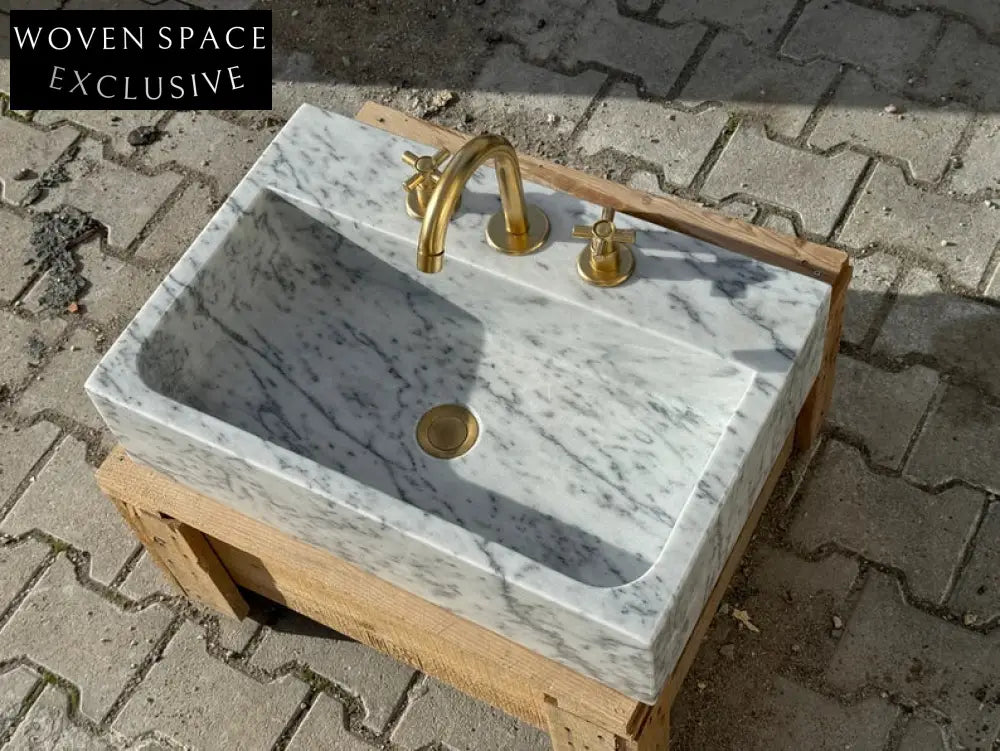 Frédérique Carrara Marble Bathroom Sink