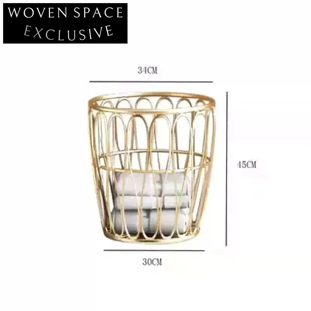 Freestanding Bathroom Towel Rack with Laundry Basket Storage Shelf