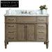 French Antique Style Solid Wood Bathroom Vanity Cabinet with Marble Top