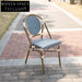 French Bistro Outdoor Rattan Wicker Dining Chair - Bamboo Look Garden Furniture