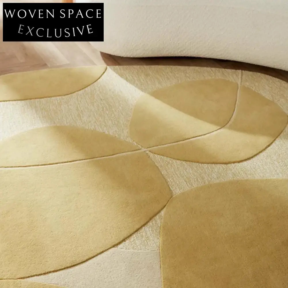 French Cream Style Hand-Tufted Polyester Area Rug for Living Room Decor