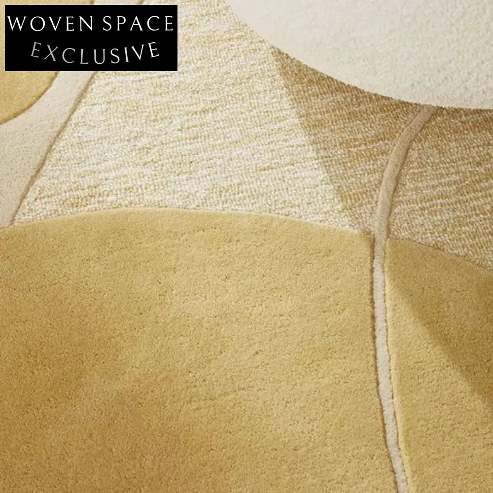 French Cream Style Hand-Tufted Polyester Area Rug for Living Room Decor