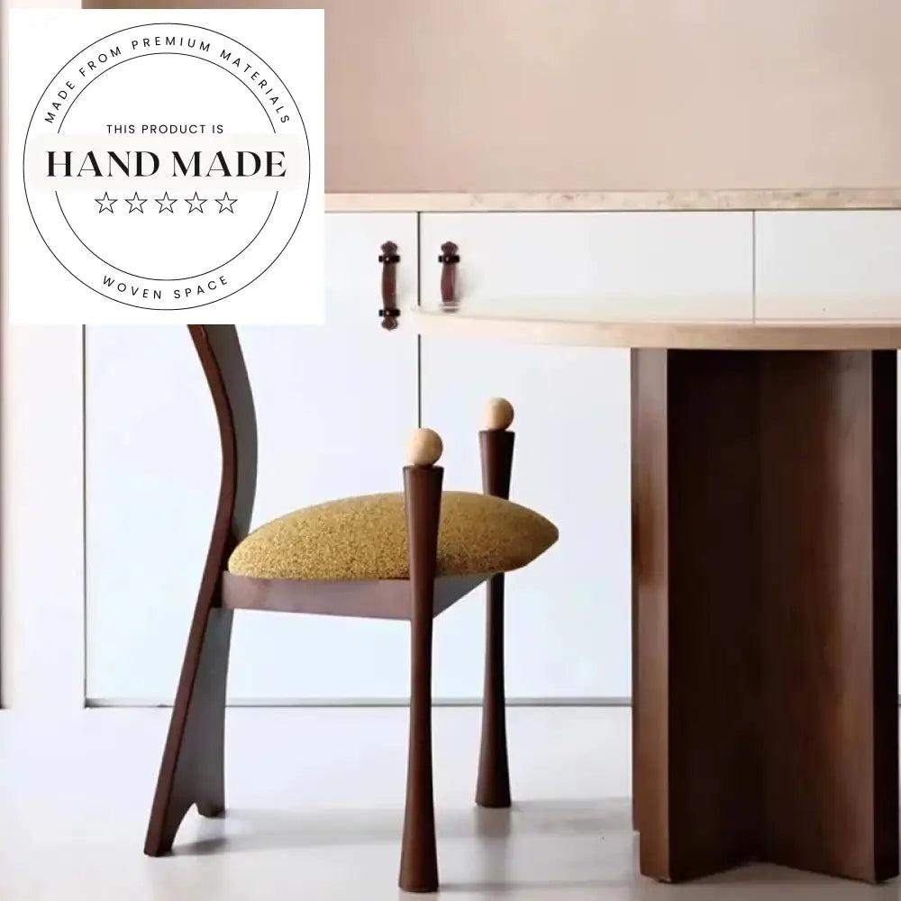 French Luxury Retro Solid Wood High Back Dining Chair