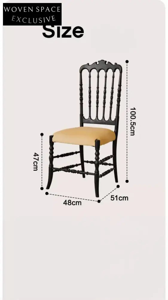 French medieval Napoleon chair solid wood dining chair American light luxury high-end soft pack retro dining table