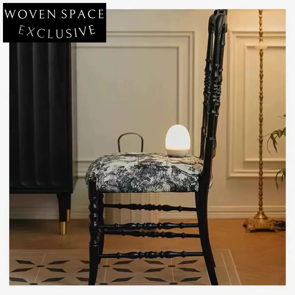 French medieval Napoleon chair solid wood dining chair American light luxury high-end soft pack retro dining table