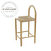 French Medieval Solid Wood Woven Grass Vine Kitchen Counter Bar Stool