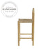 French Medieval Solid Wood Woven Grass Vine Kitchen Counter Bar Stool