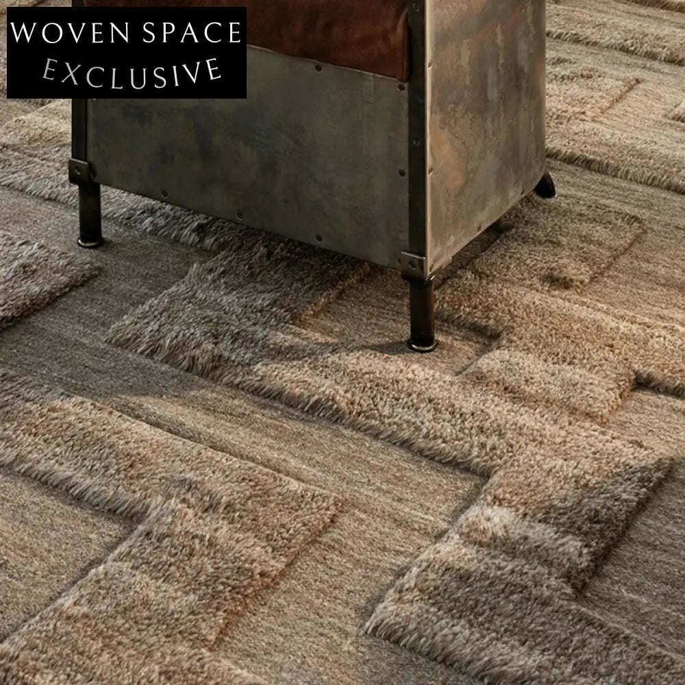 French Modern Thick Handmade Solid Color Plush Area Rug for Living Room