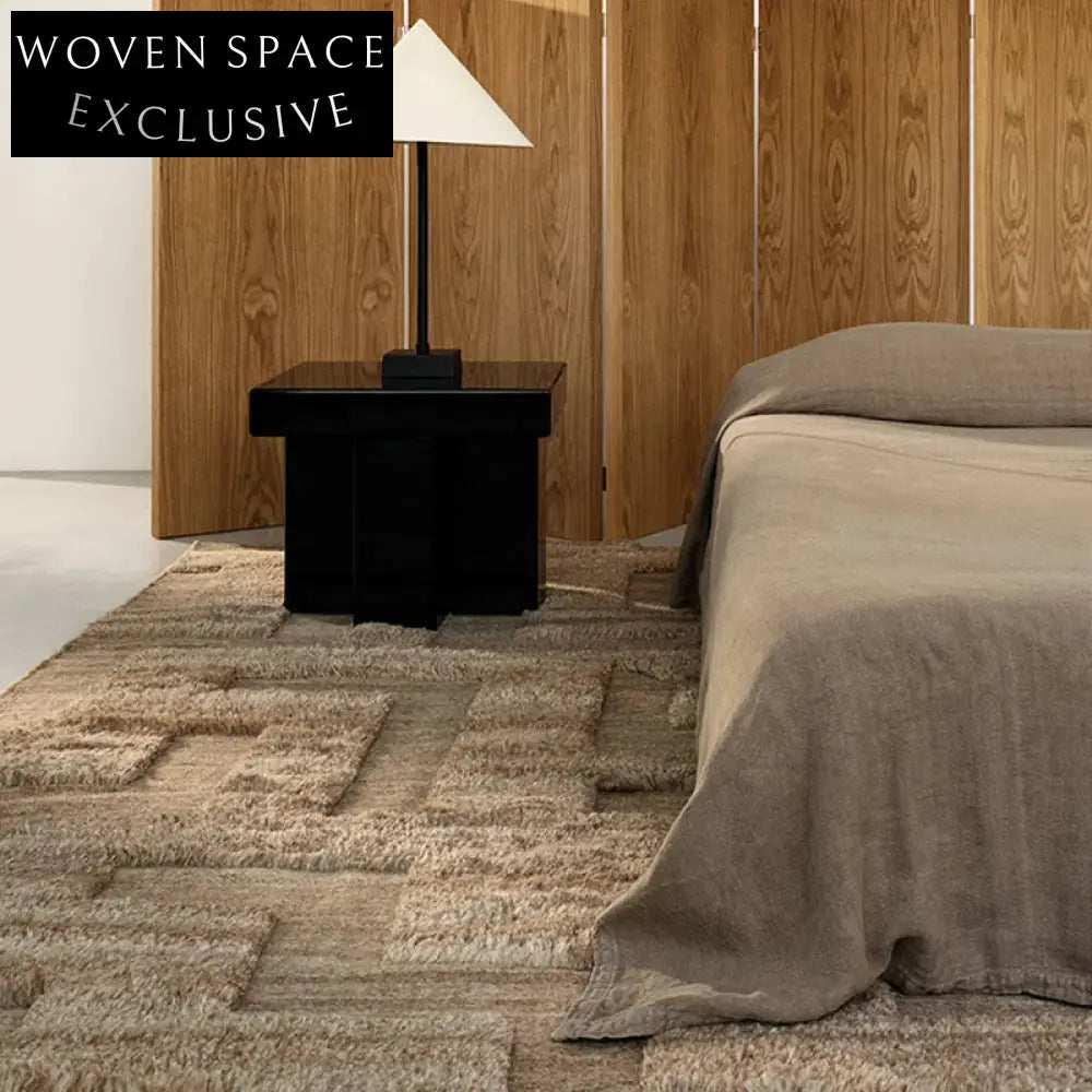 French Modern Thick Handmade Solid Color Plush Area Rug for Living Room