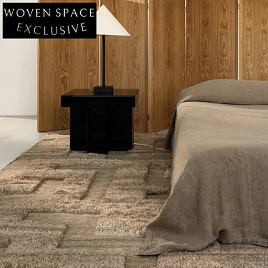 French Modern Thick Handmade Solid Color Plush Area Rug for Living Room