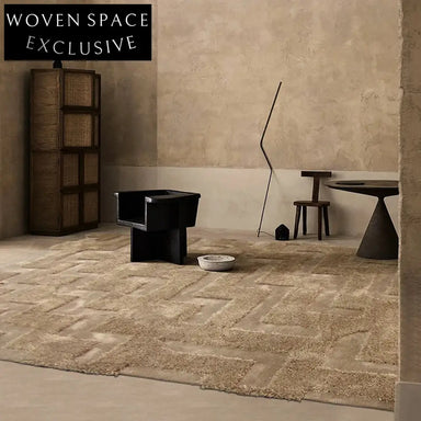 French Modern Thick Handmade Solid Color Plush Area Rug for Living Room