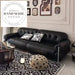 French Retro Luxury 3-Seater Genuine Leather Sectional Sofa
