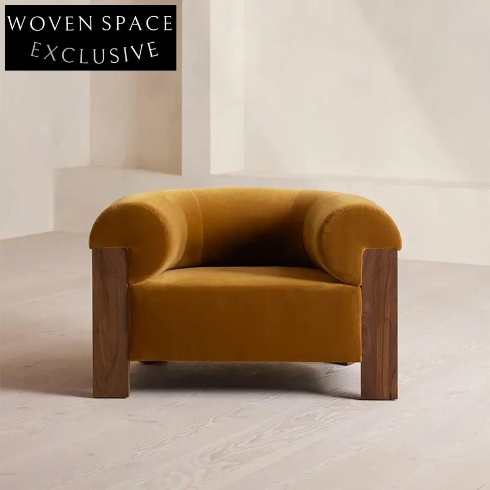 French Retro Wooden Frame Curved Couch Sofa Set for Hotel and Home