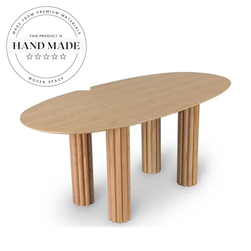 French Vintage Solid Wood Extendable Oval Seater Dining Table