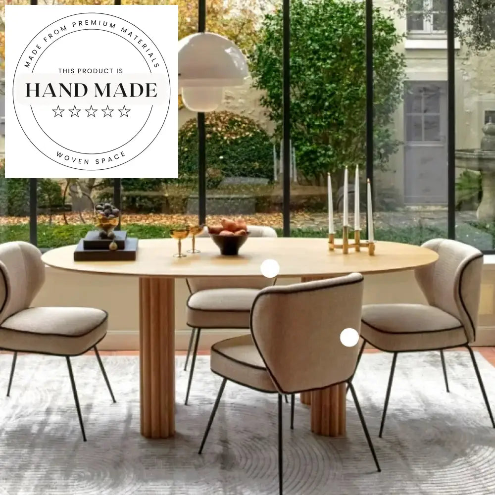 French Vintage Solid Wood Extendable Oval Seater Dining Table