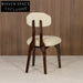 French Wabi-Sabi Wooden Dining Chair: Elegant Back Support Home Furniture