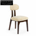 French Wabi-Sabi Wooden Dining Chair: Elegant Back Support Home Furniture