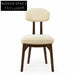 French Wabi-Sabi Wooden Dining Chair: Elegant Back Support Home Furniture