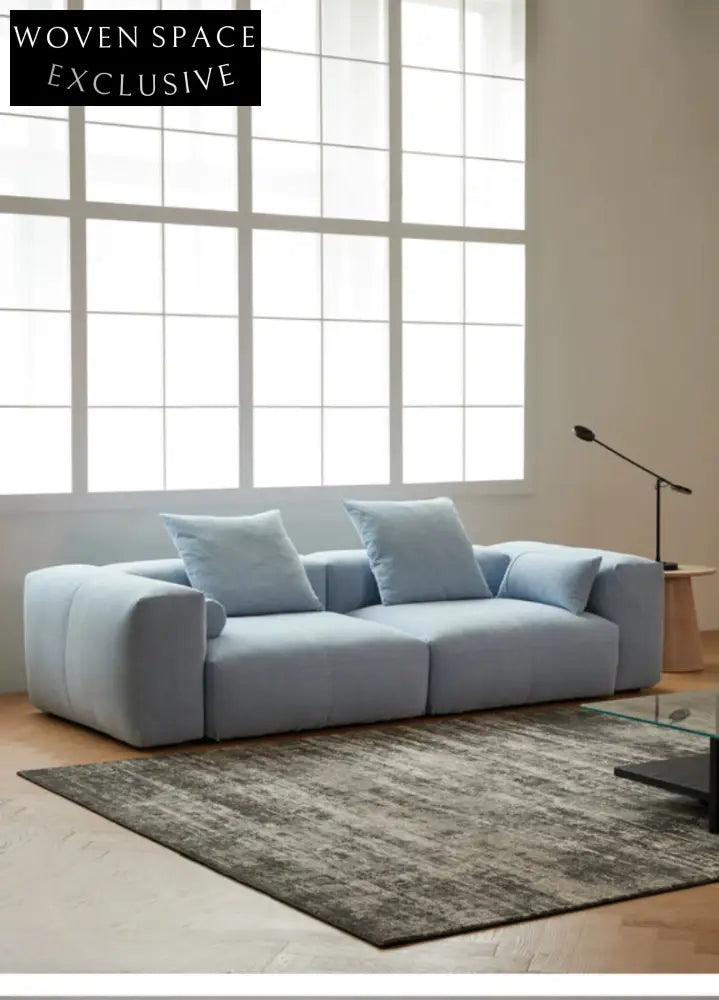 Furnishing sofa small apartment modular sofa Nordic fabric removable and washable living room ins square sofa