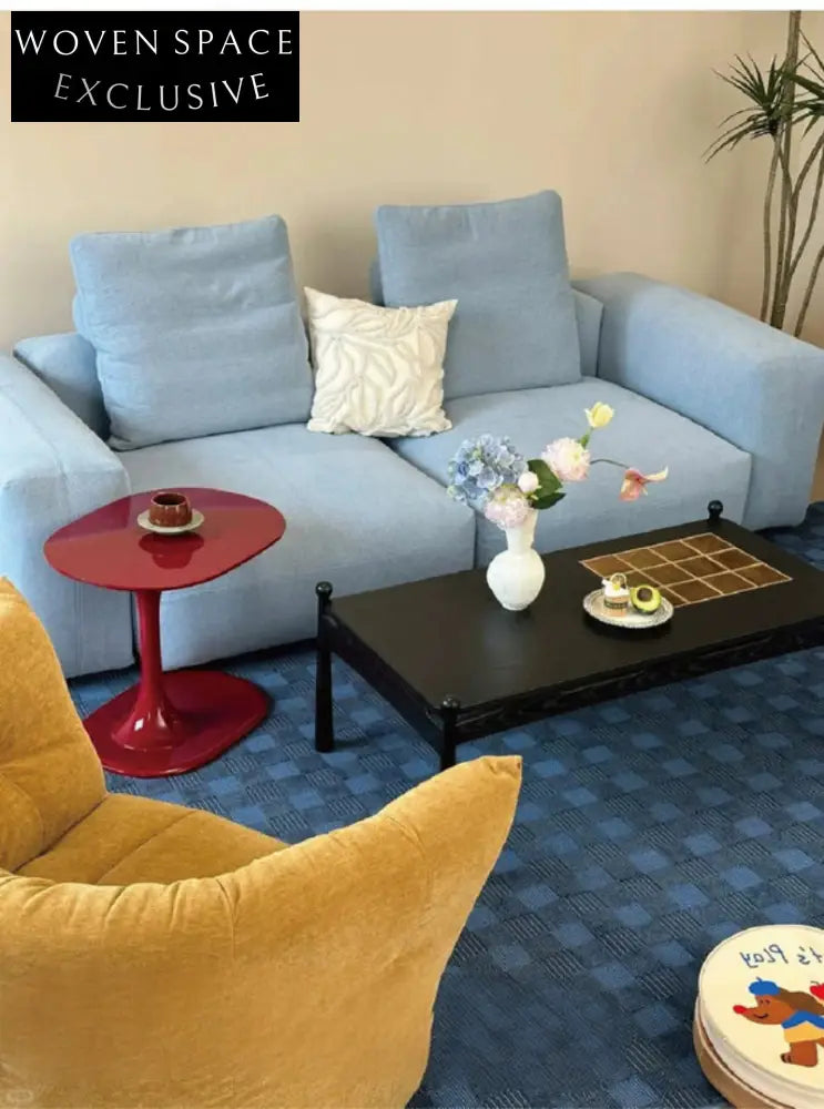 Furnishing sofa small apartment modular sofa Nordic fabric removable and washable living room ins square sofa