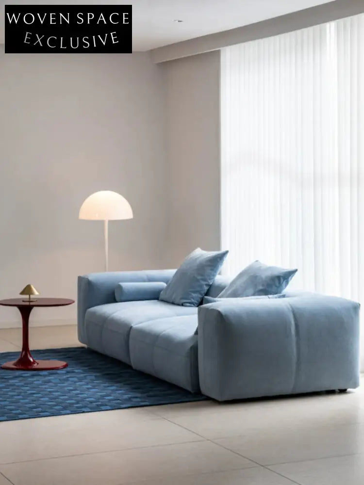 Furnishing sofa small apartment modular sofa Nordic fabric removable and washable living room ins square sofa