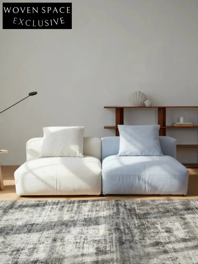 Furnishing sofa small apartment modular sofa Nordic fabric removable and washable living room ins square sofa