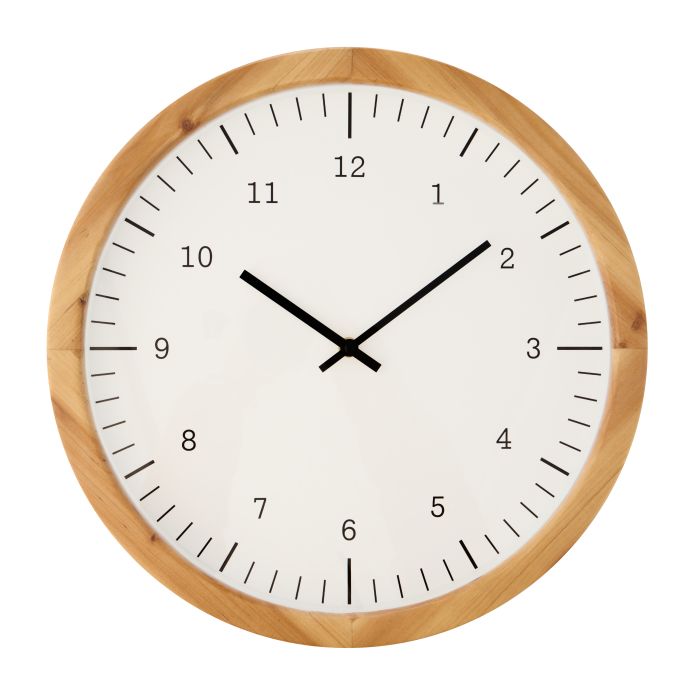 Amalfi Wycombe Wall Clock White & Natural