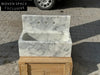 Gauthier Carrara Ribbed Backsplash Marble Sink