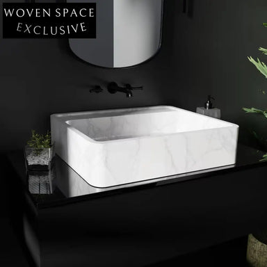 Georgienne Calacatta Viola Wall-Mounted Bathroom Sink