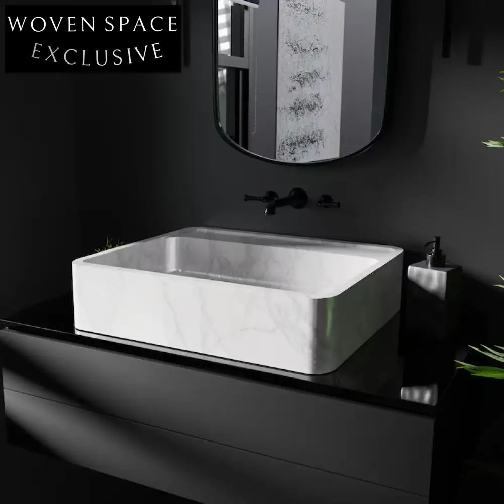 Georgienne Calacatta Viola Wall-Mounted Bathroom Sink