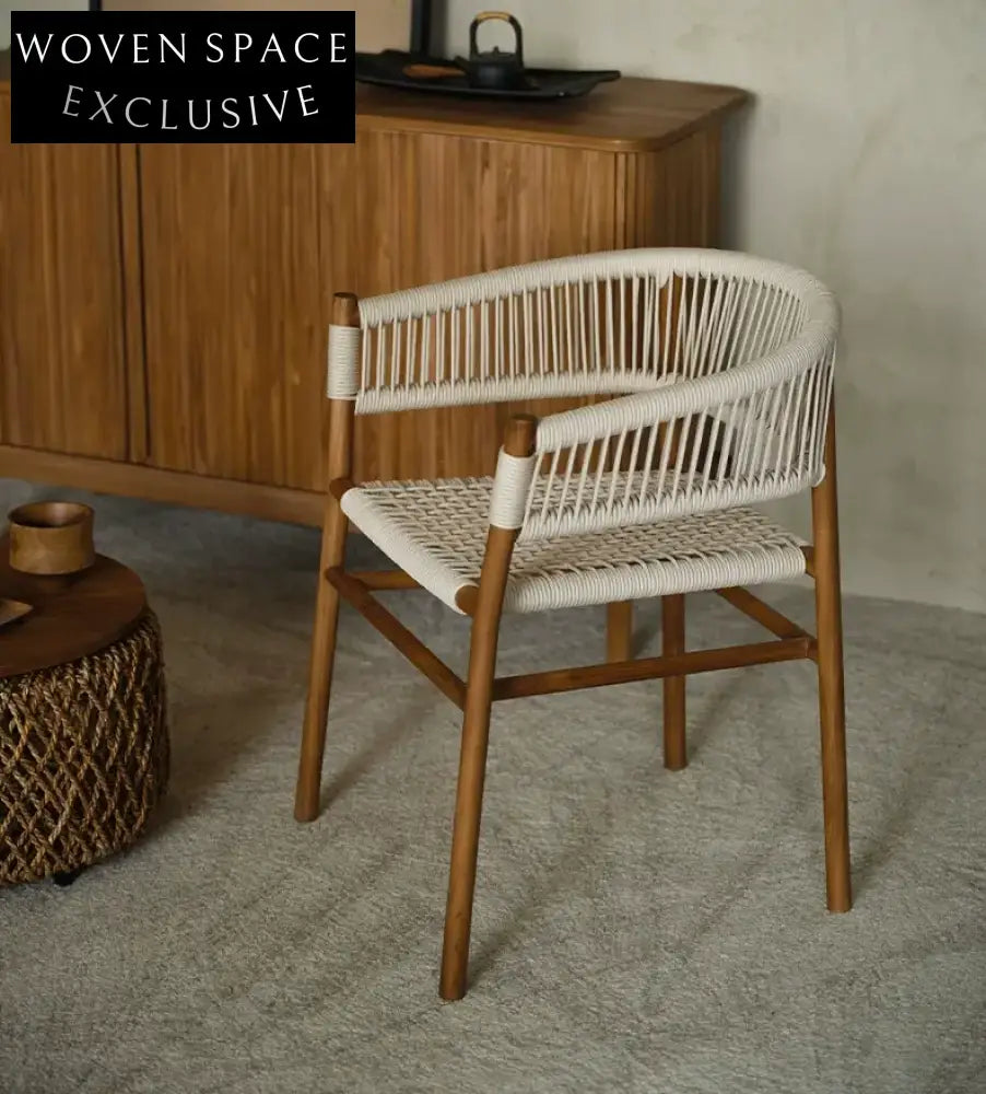 Giacinto Solid Wood Rattan Backrest Lounge Chair Solid Wood