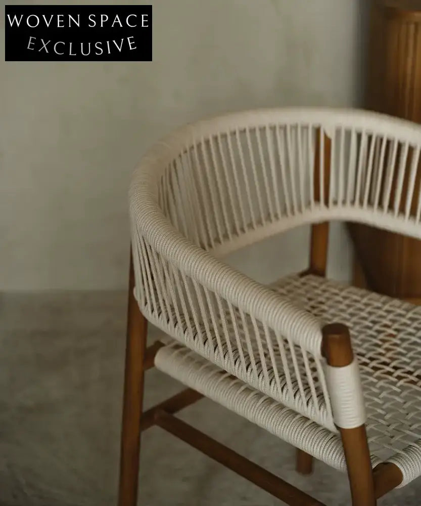 Giacinto Solid Wood Rattan Backrest Lounge Chair Solid Wood