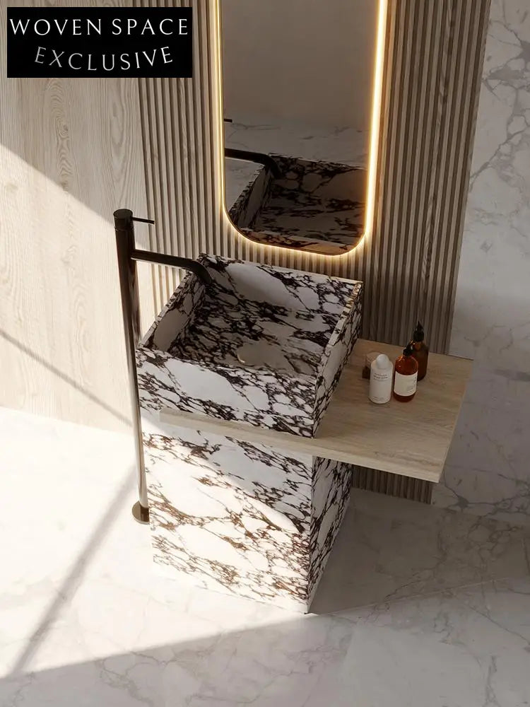 Gideon Purple Rock Pedestal Basin