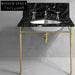 Ginevra Marble Basin Gold-Plated Copper Bracket Retro Multi-Layer Design