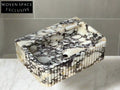 Giovanni Viola Marble Sink Ribbed Sides Trendy Bathroom Vanity