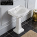 Girauld Classic Retro Pedestal Basin with UPC 1718 Single Hole Pedestal Basin