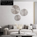 Glamorous Round Stainless Steel Wall Art Decor Set for Modern Living
