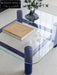 glass coffee table solid wood