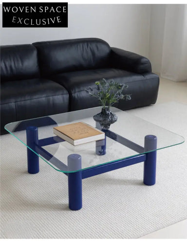 glass coffee table solid wood