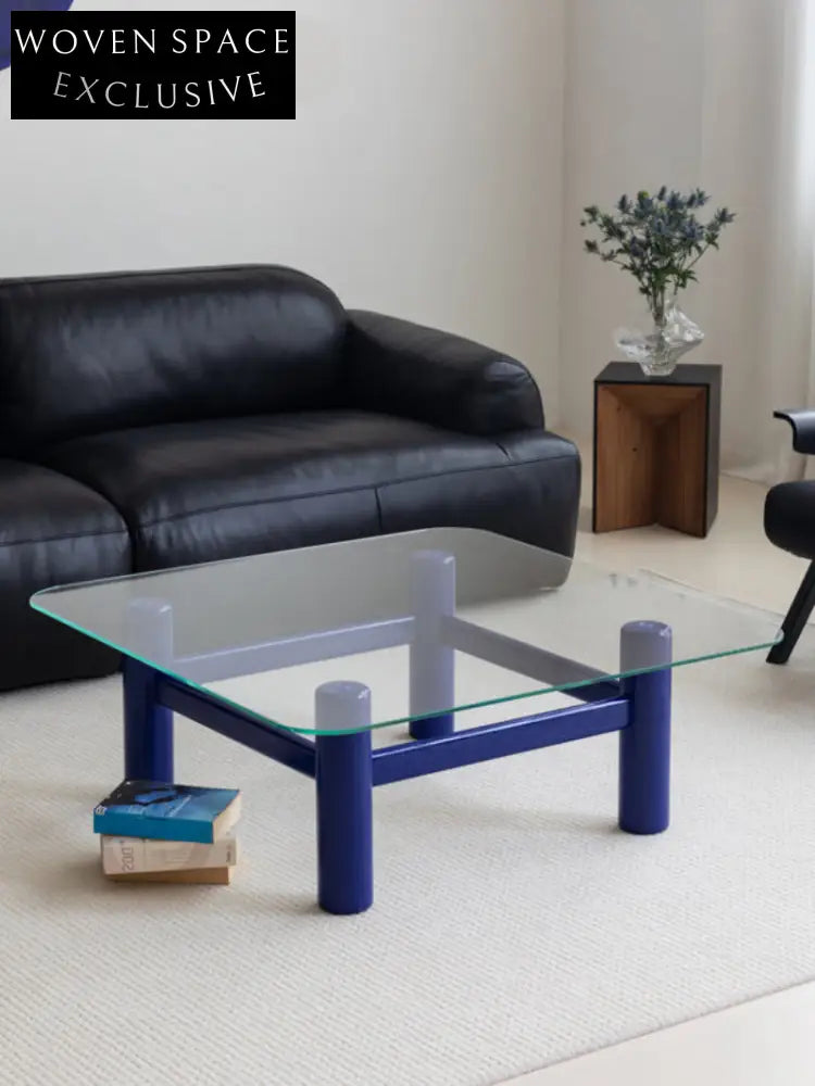 glass coffee table solid wood