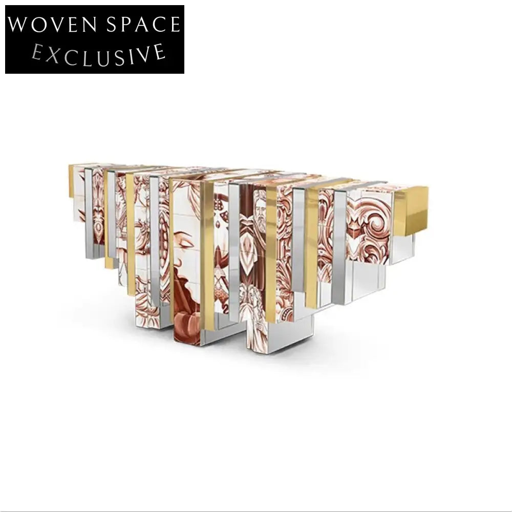 Golden Console Table Cabinet: Luxury Designer Art Furniture for Modern Homes
