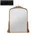 Golden European Wooden Hallway Mirror - Square Luxury Decorative Mirror