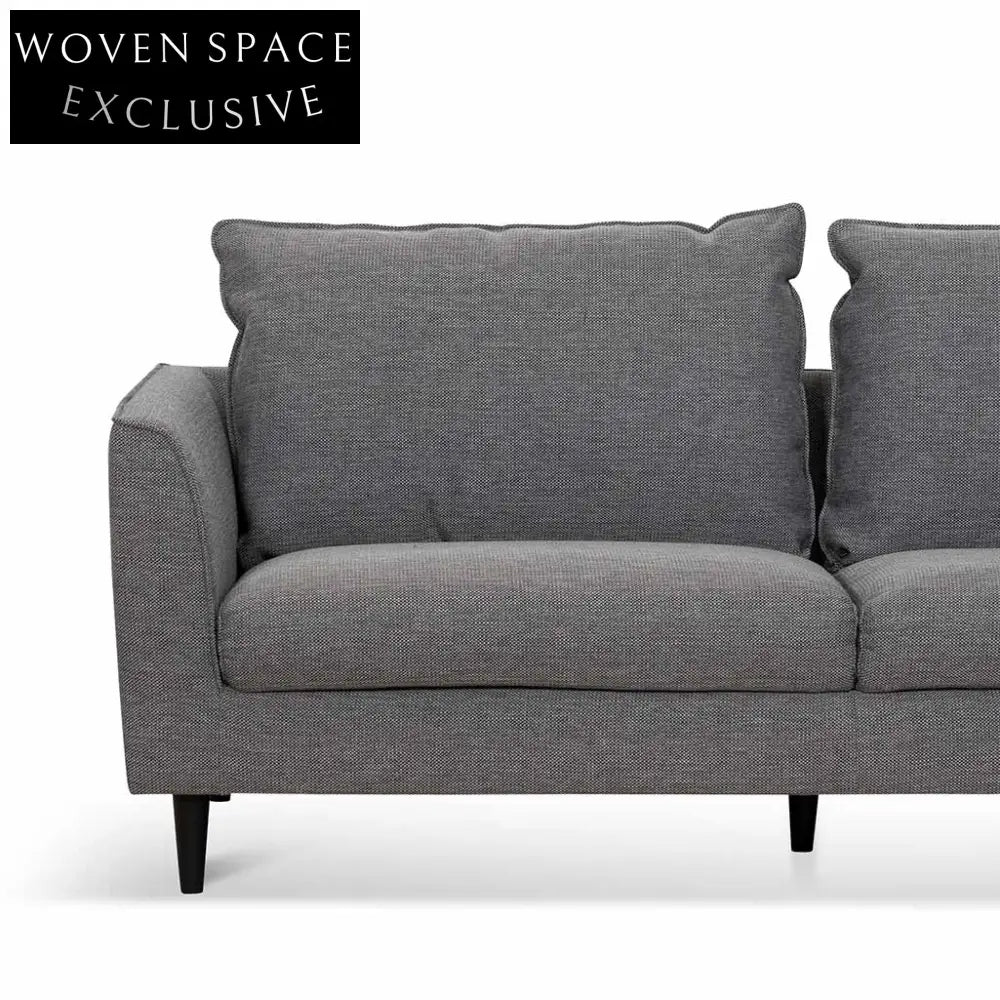 Graphite Grey 3 Seater Fabric Sofa Sofas